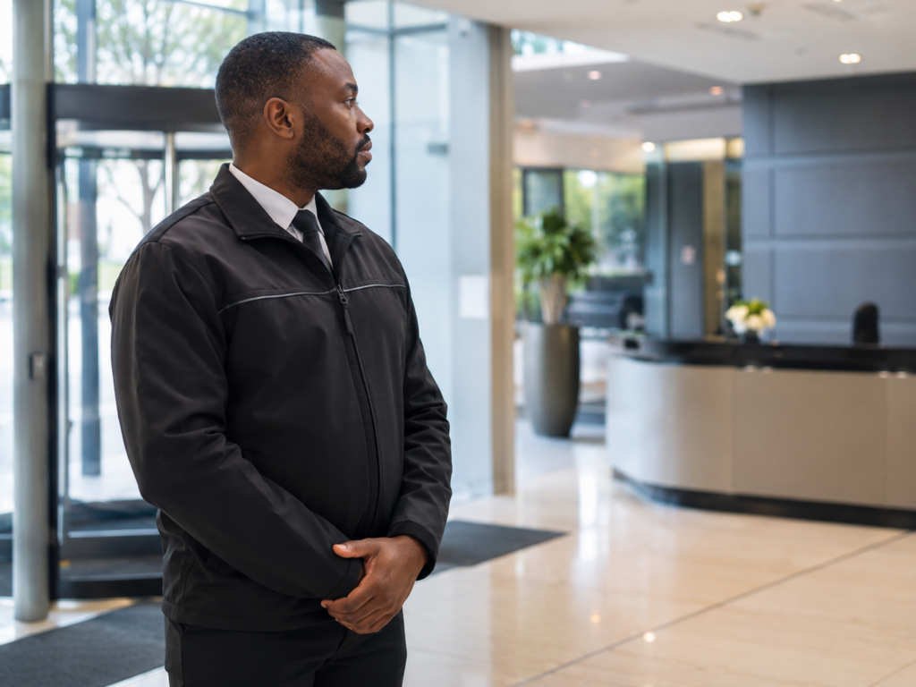 Guard in Lobby K2S security